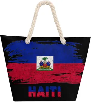 Tote Bag Large Handles Beach Bag with Zipper for Shopping Groceries Travel Outdoors Swim Pool Bag