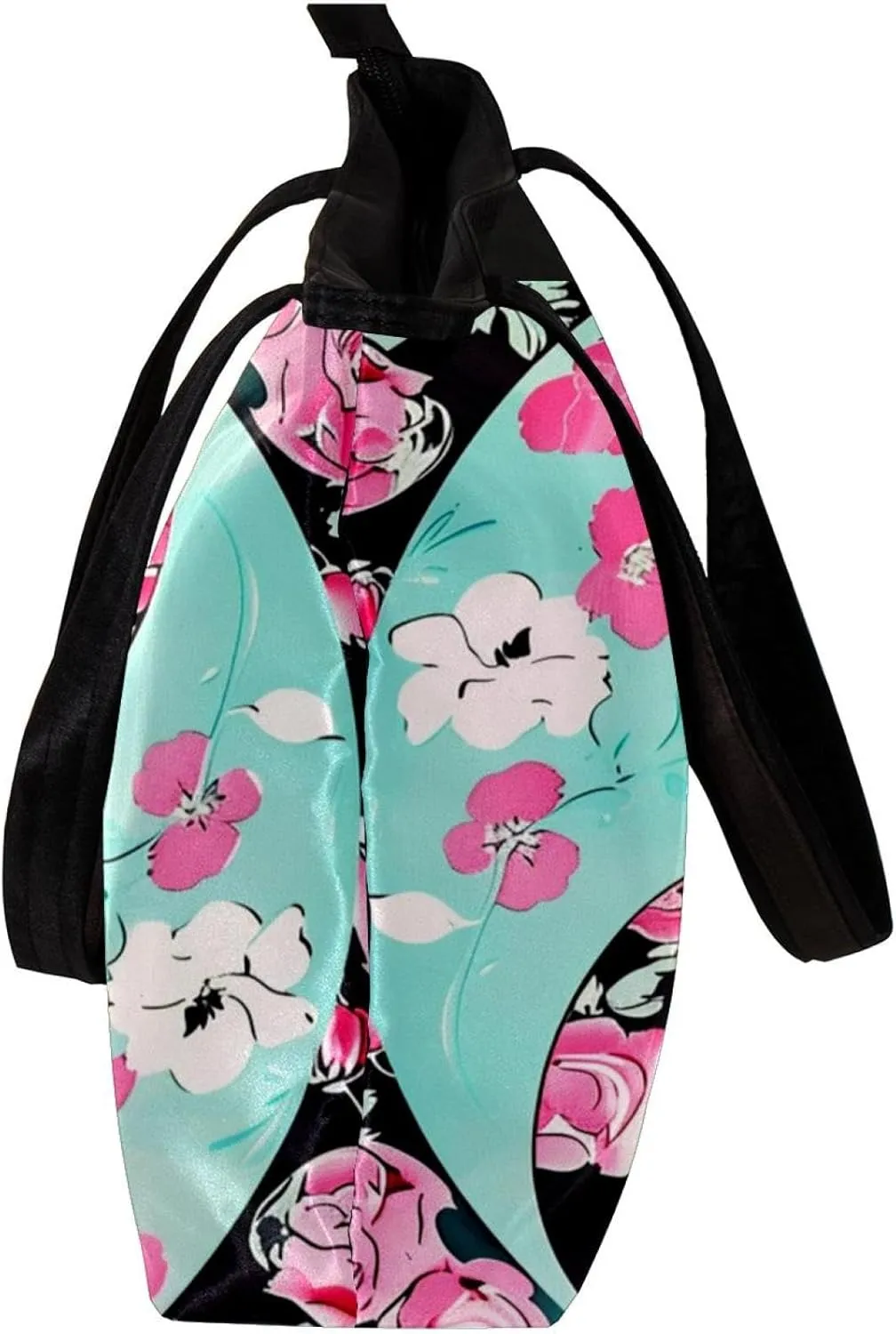 Tote Bags, Large Tote Bags for Women, Women's Tote Handbags, Yin Yang Gossip Pink Rose Flower, Tote Bag for Work