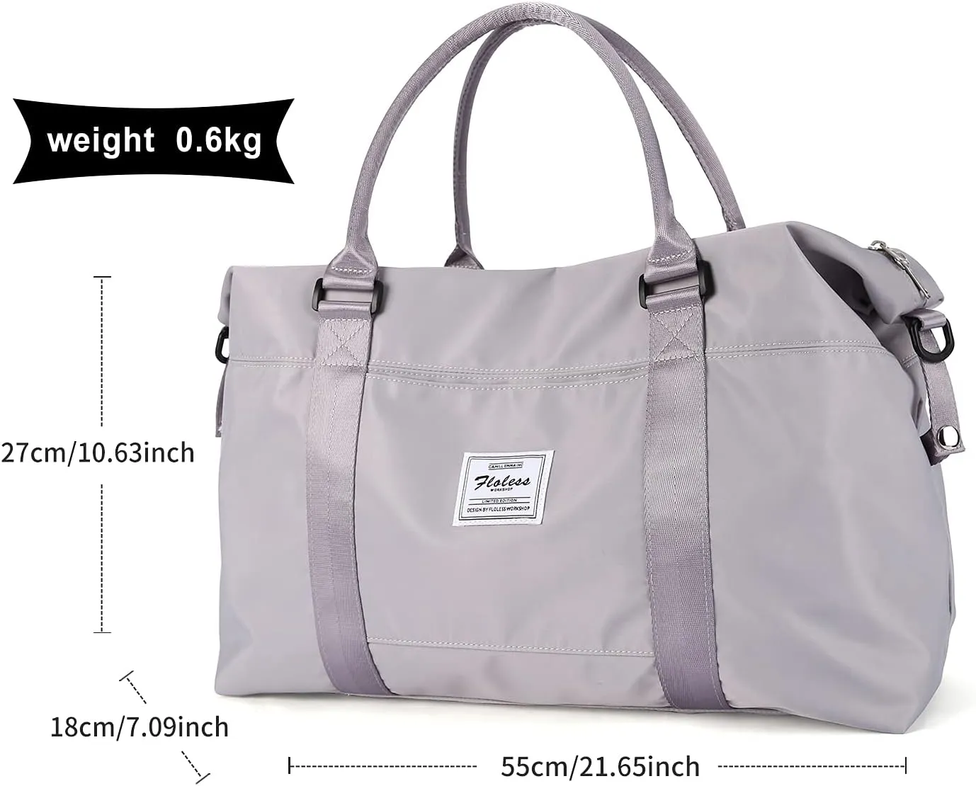 Travel Duffel Bag,Sports Tote Gym Bag,Shoulder Weekender Overnight Bag for Women