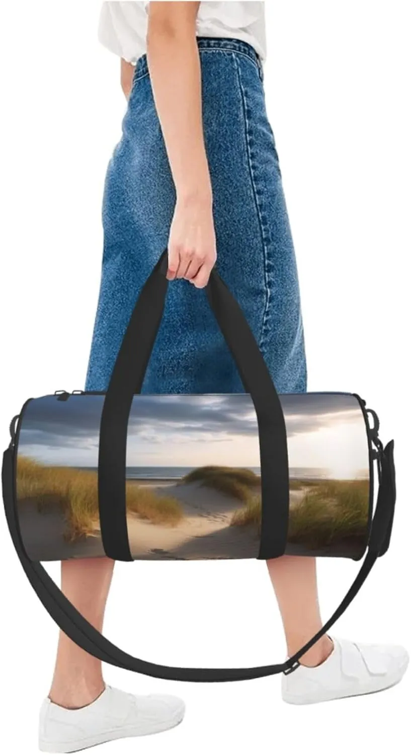 Travel Duffle Bag Weekender Bags For Men Women With Shoe Compartment Large Capacity Weekender Overnight Bag Beach Dunes Carry On Tote Bags Sport Gym Bag For Travel Yoga
