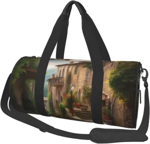 Travel Duffle Bag Weekender Bags For Men Women With Shoe Compartment Large Capacity Weekender Overnight Bag Italy Tuscan Carry On Tote Bags Sport Gym Bag For Travel Yoga