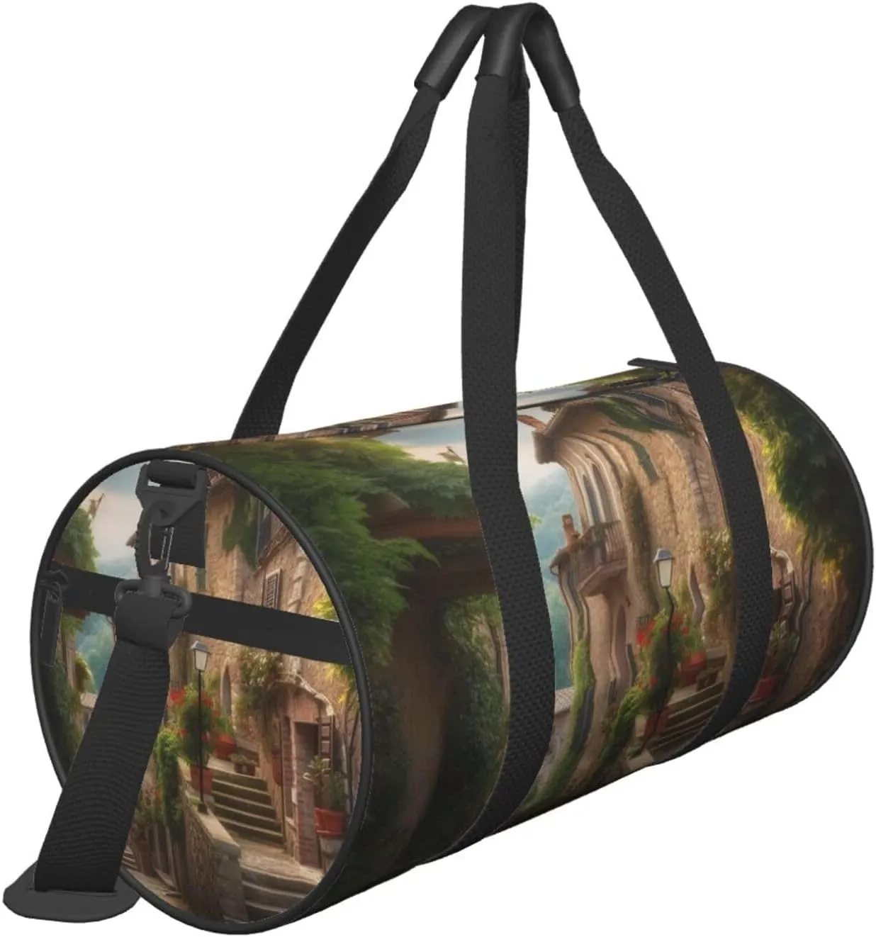 Travel Duffle Bag Weekender Bags For Men Women With Shoe Compartment Large Capacity Weekender Overnight Bag Italy Tuscan Carry On Tote Bags Sport Gym Bag For Travel Yoga