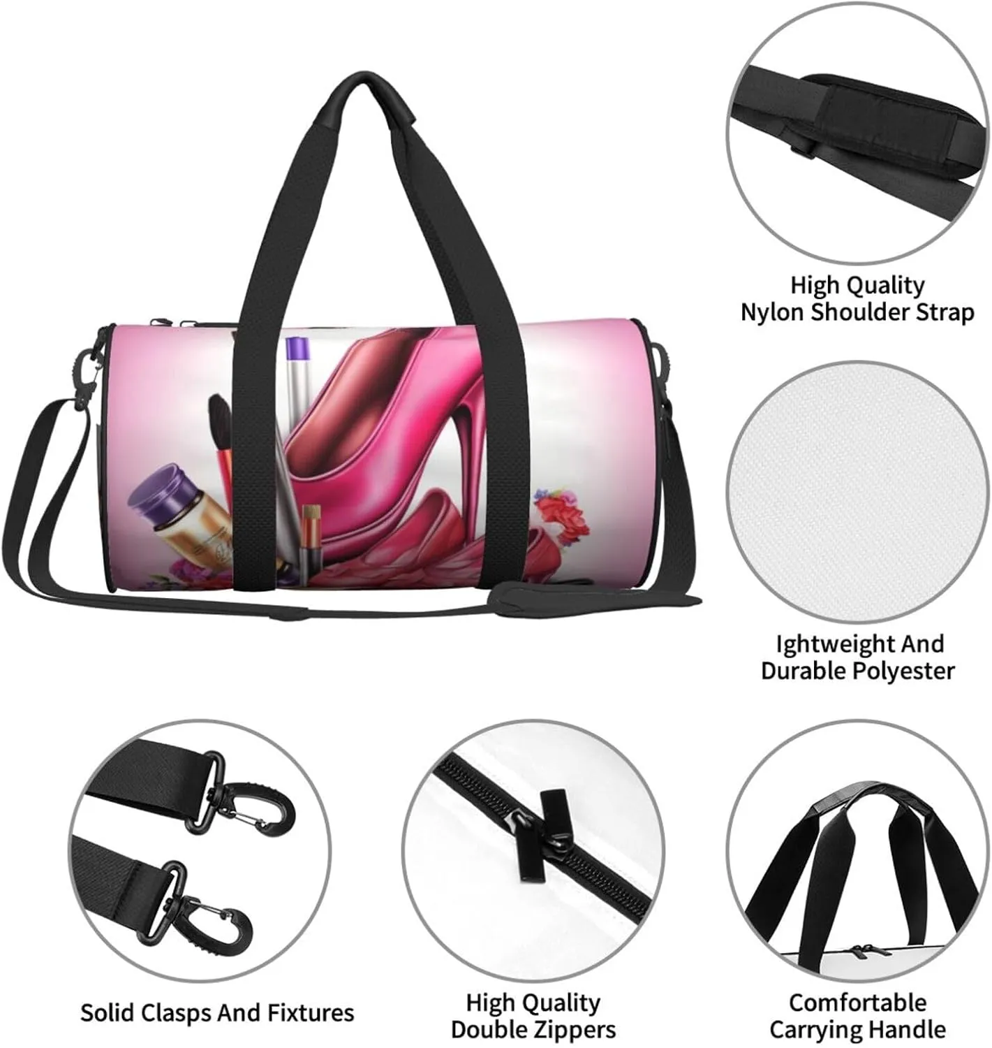 Travel Duffle Bag Weekender Bags For Men Women With Shoe Compartment Large Capacity Weekender Overnight Bag Shoes And Makeup Carry On Tote Bags Sport Gym Bag For Travel Yoga