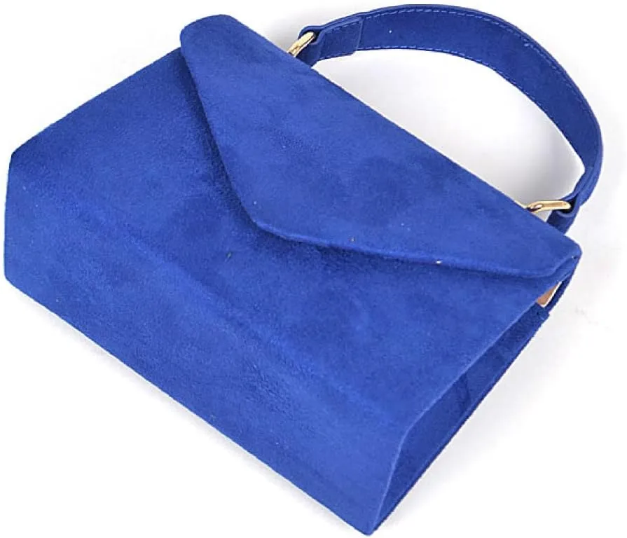 Trendeology Mini Top-Handle Retro Box Flap PU Leather Satchel Purse Crossbody
