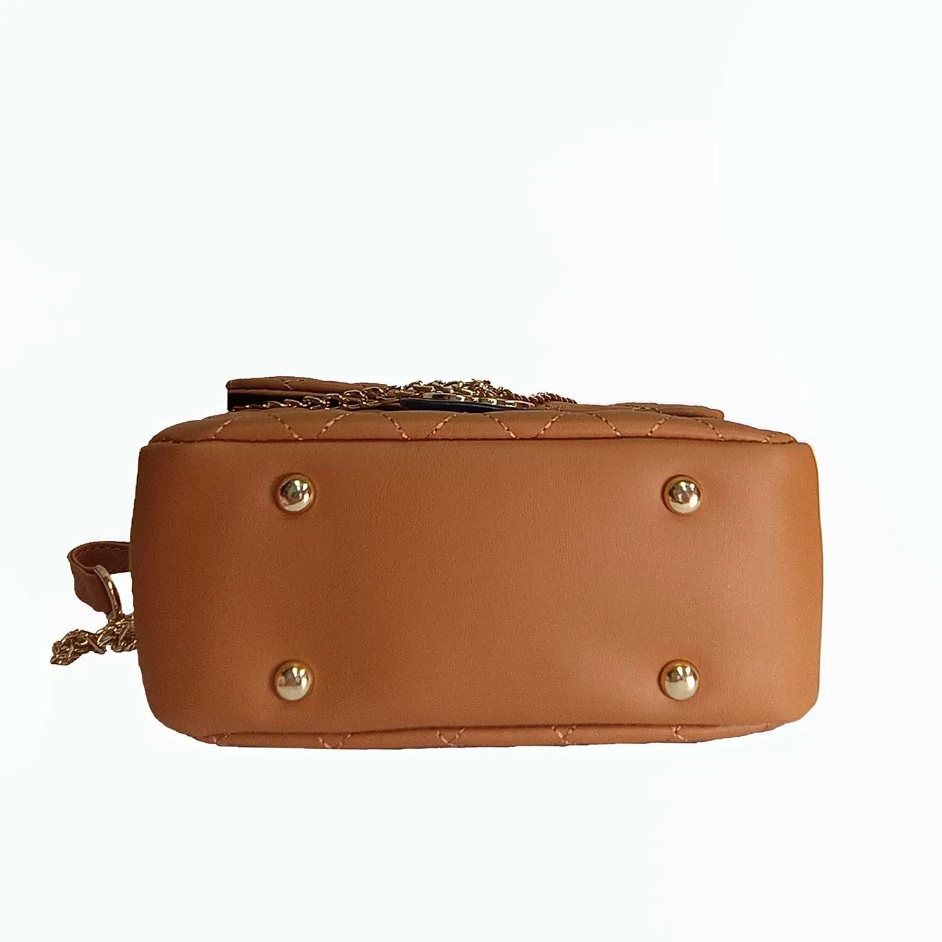 Trendy Quilted sling bag with metal chain strap