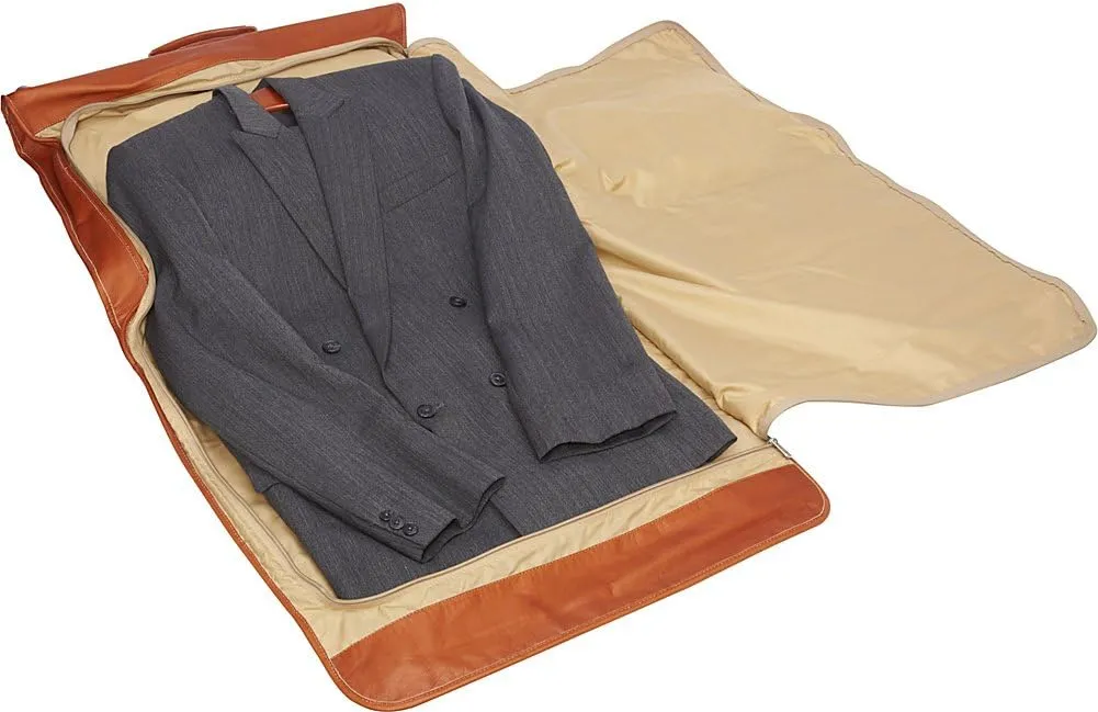 Tri-Fold Garment Bag, Chocolate, One Size, Charcoal
