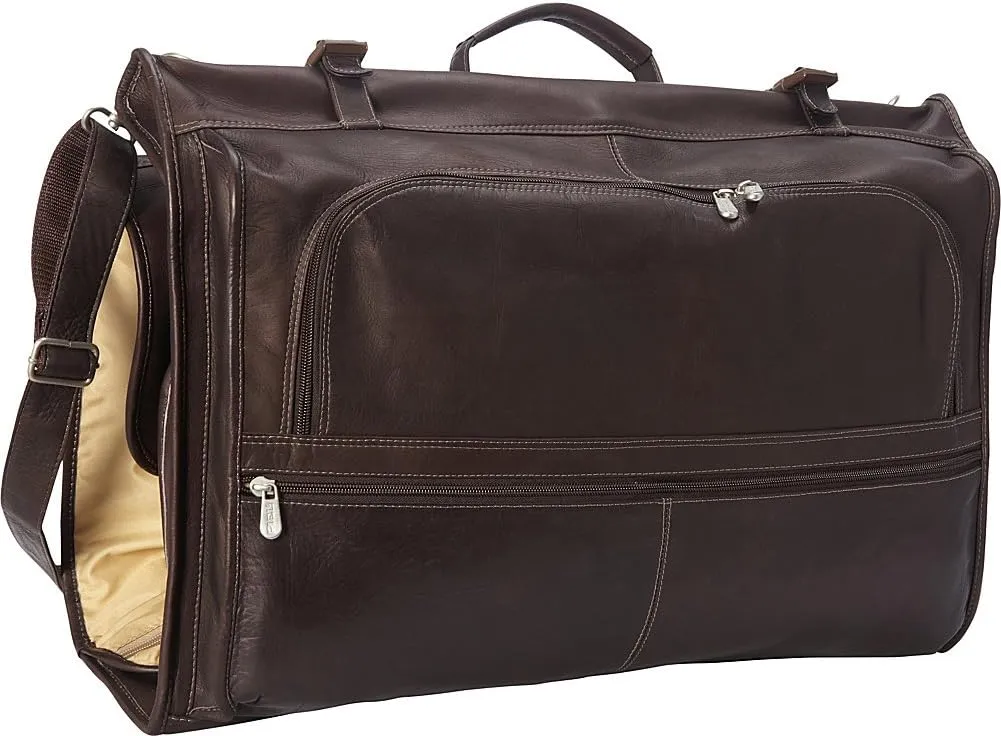Tri-Fold Garment Bag, Chocolate, One Size, Charcoal