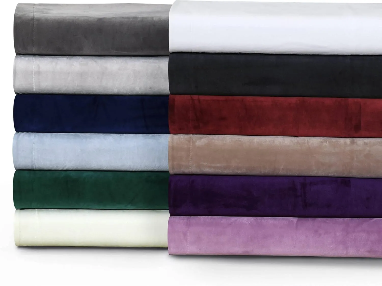 Tribeca Living Venice Velvet Oversized Solid Duvet Set, Queen, Indigo,Blue