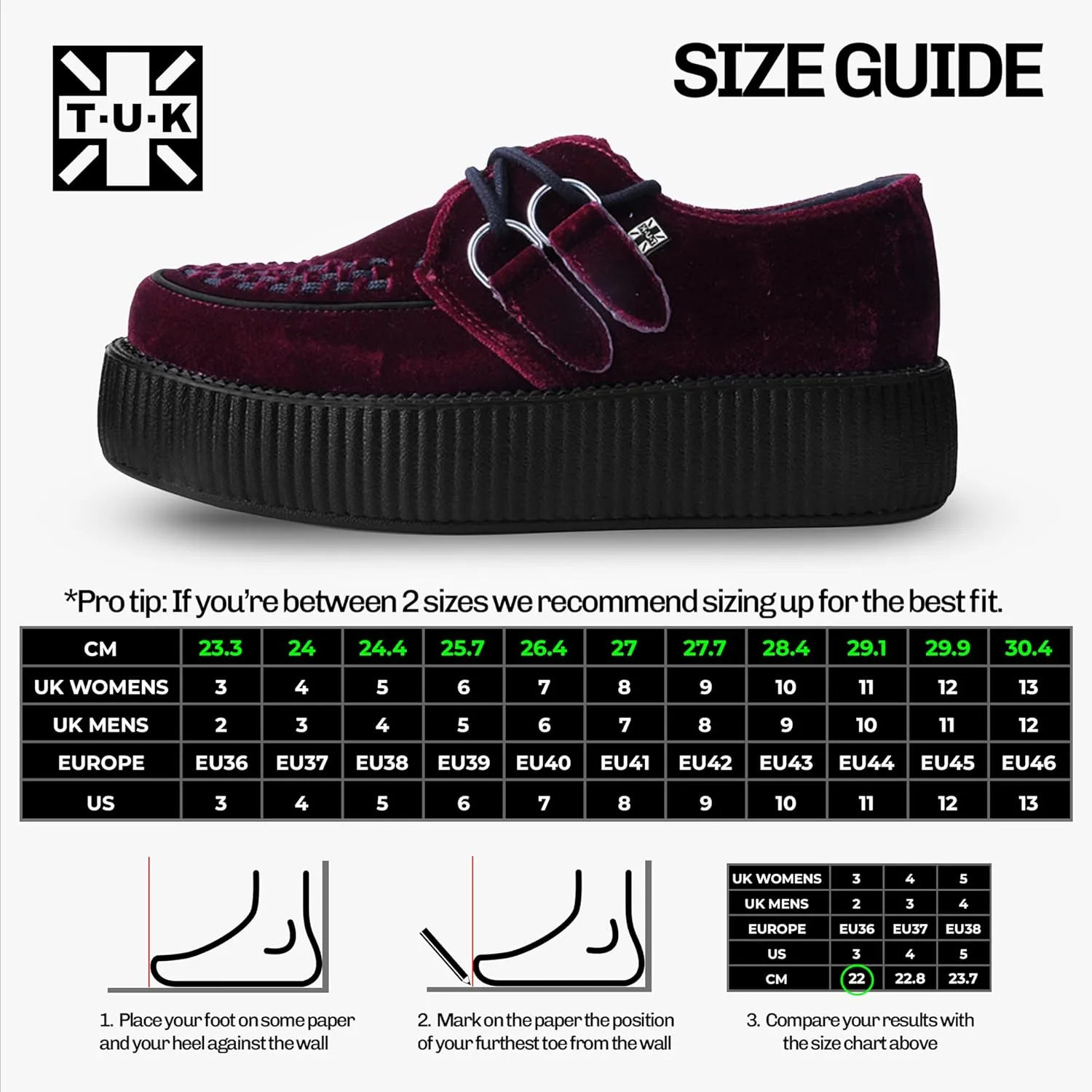 T.U.K. Shoes Velvet Viva Mondo Creeper