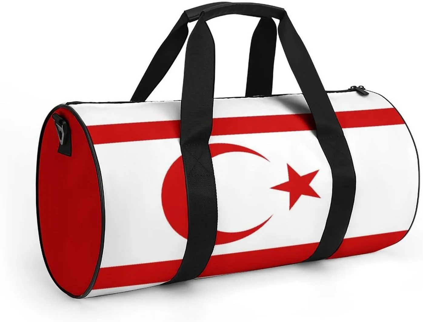 Turkish Republic Northern Cyprus Flag Travel Duffel Bag with Wet Pocket for Men Women Gym Weekender Tote