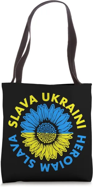 Ukrainian Sunflower - Slava Ukraini - Heroiam Ukraini Tote Bag