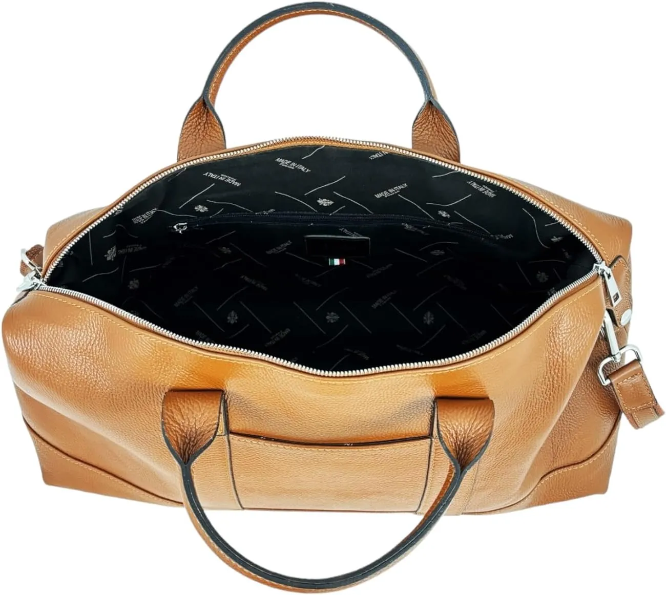 Ulisse Travel Bag, Genuine Leather Made in Italy (Leather)