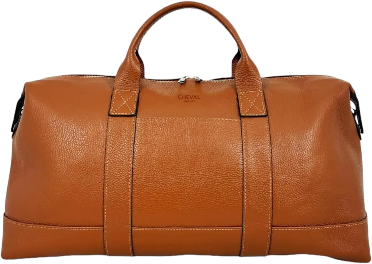 Ulisse Travel Bag, Genuine Leather Made in Italy (Leather)
