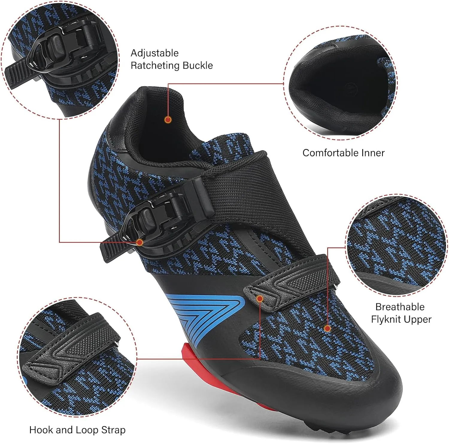 Unisex Cycling Shoes for Men Women Compatible with Peloton Bike Shoes with Delta Cleats for Road Biking Indoor Outdoor Pedal