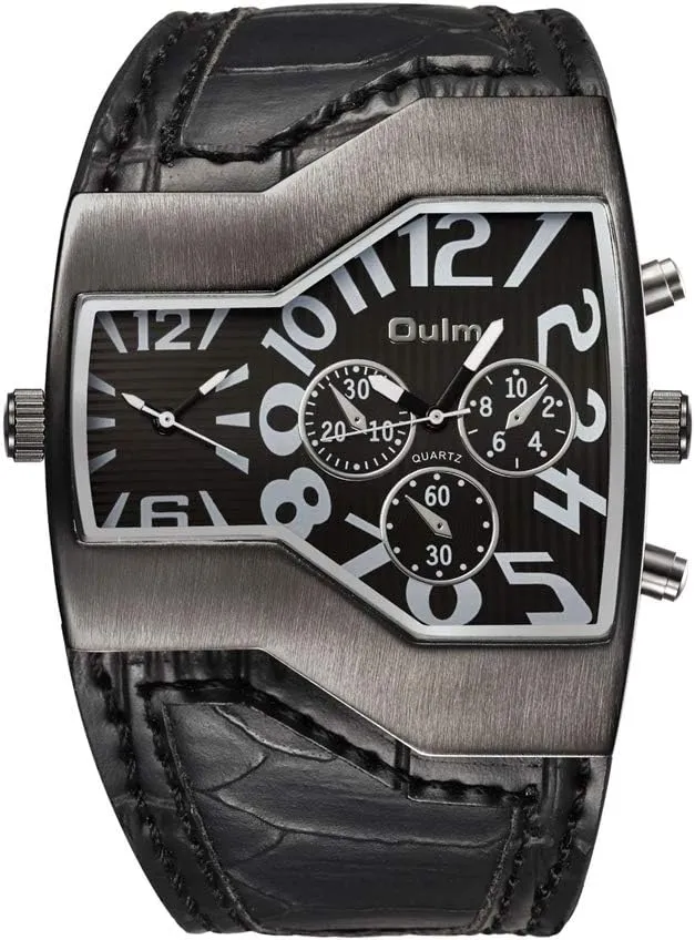 Unisex Quartz Watch with Japan-Movement Genuine Leather Band