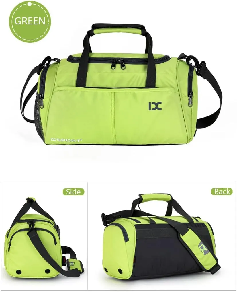 Unisex Wet and Dry Separation Gym Tote Bag with Shoes Compartment,Crossbody Drum Bag for Yoga/Sports/Weekend Getaway.