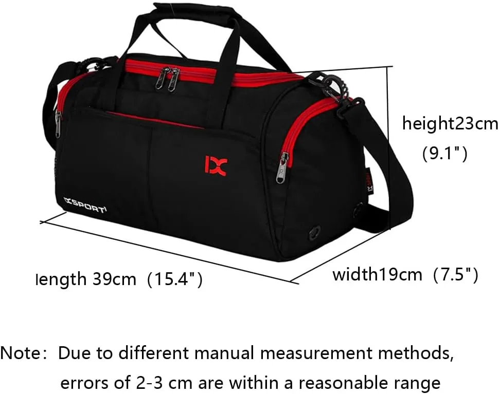 Unisex Wet and Dry Separation Gym Tote Bag with Shoes Compartment,Crossbody Drum Bag for Yoga/Sports/Weekend Getaway.