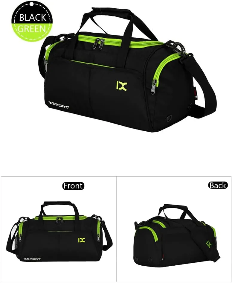 Unisex Wet and Dry Separation Gym Tote Bag with Shoes Compartment,Crossbody Drum Bag for Yoga/Sports/Weekend Getaway.