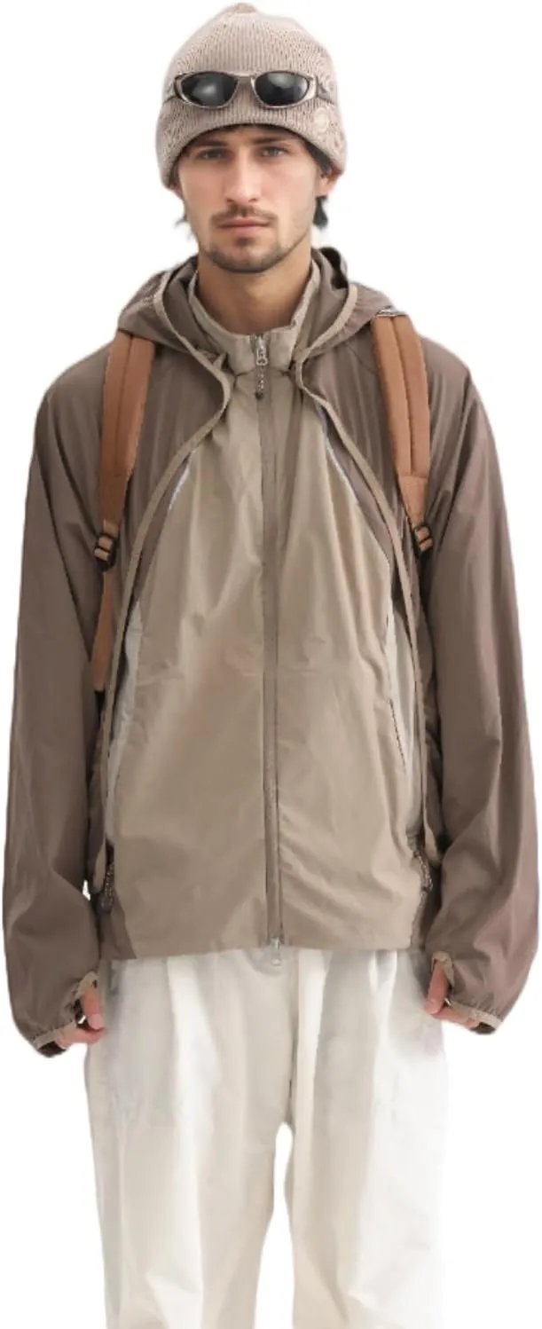 UPF 50  Unisex Lightweight Sun Hoodie with Reflective Strips for Hiking/Cycling/Urban Commuter