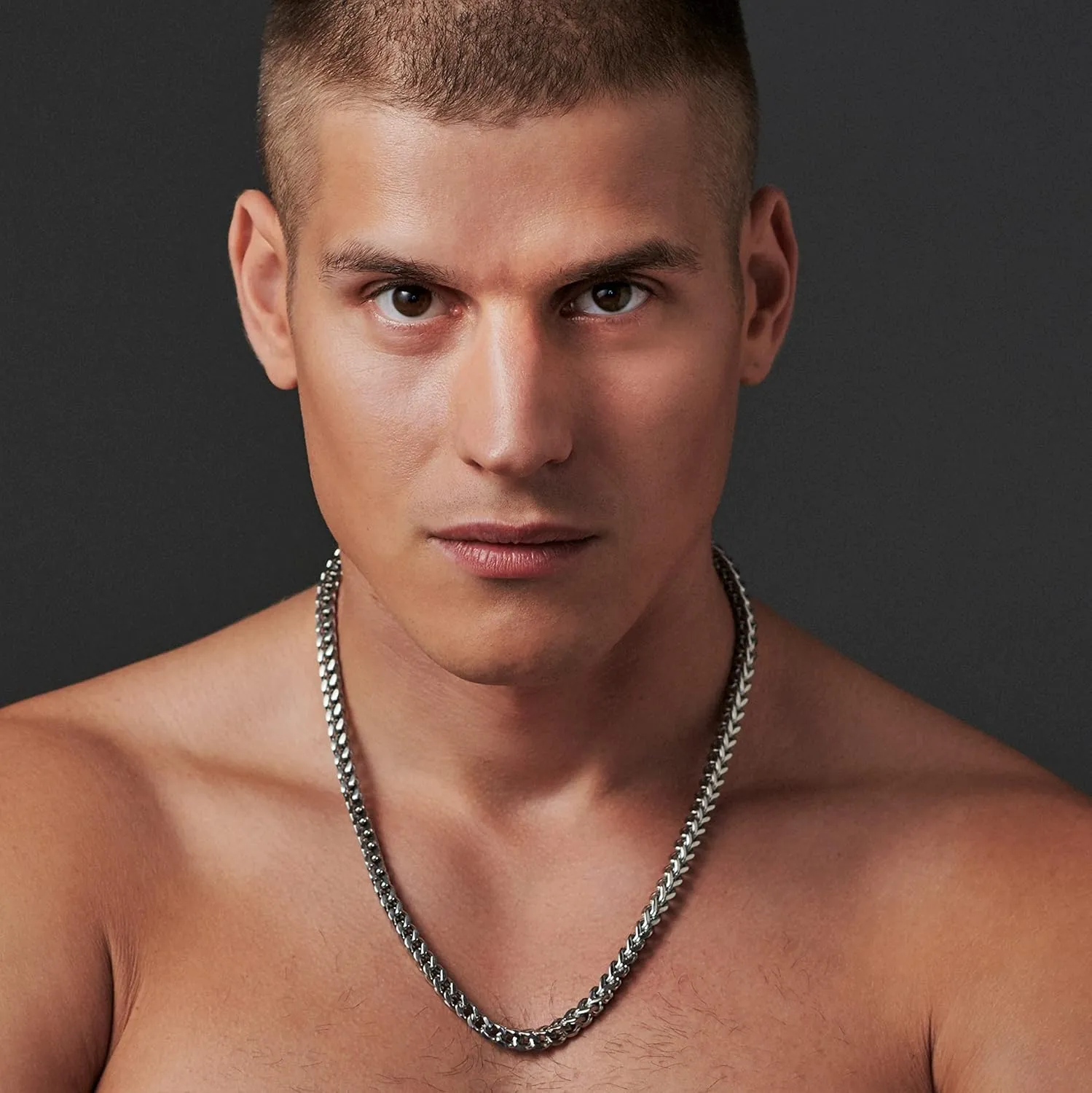 Urban Jewelry Stunning Mechanic Style Stainless Steel Silver Men's Necklace Link Chain (18,21,23 Inches)