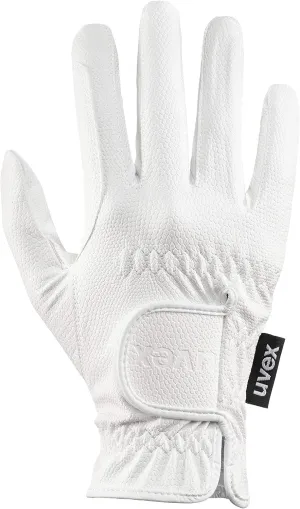 Uvex Sportstyle - Horse Riding Gloves with Classic Design - Touchscreen Compatible, Elastic & Breathable - White - Size 5.5