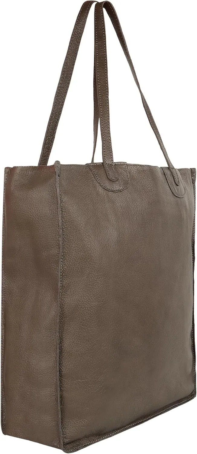 Vaan & Co. Tote – Upcycled Genuine Leather Shoulder Bag, Sustainable & Stylish Handbag for Everyday Use