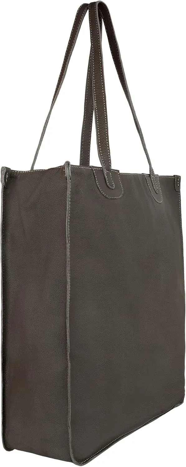 Vaan & Co. Tote – Upcycled Genuine Leather Shoulder Bag, Sustainable & Stylish Handbag for Everyday Use