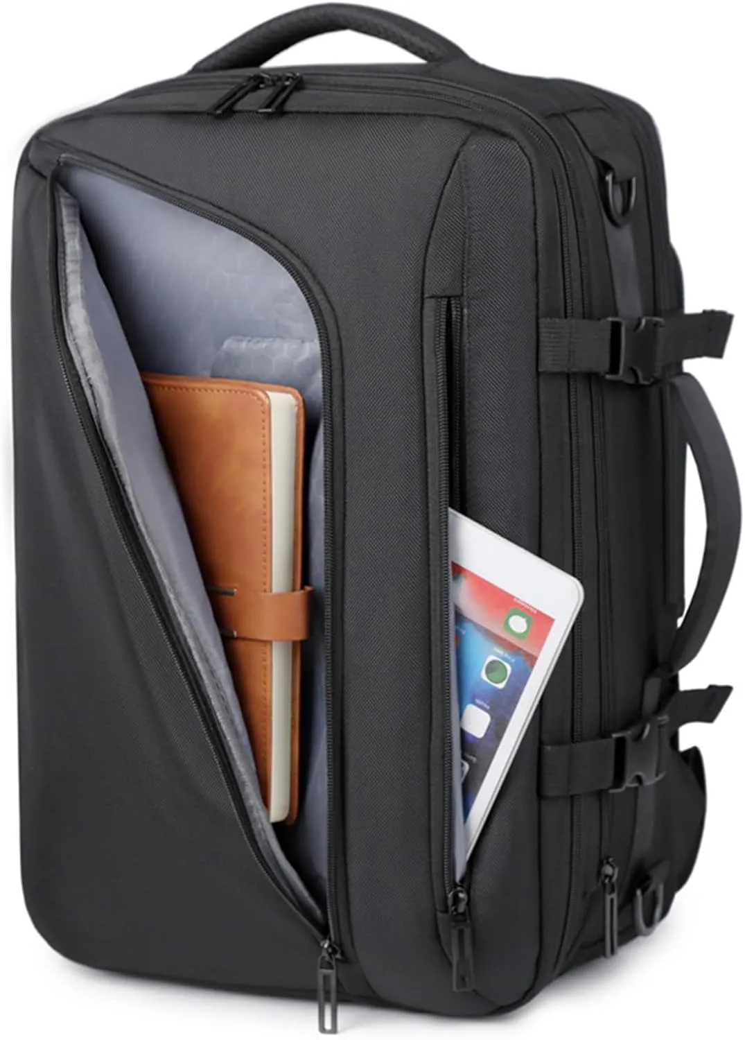 Vacuum Backpack with Pump, 17.3” Laptop Backpack, 36L-55L Air Backpack with Vacuum Seal, Dry and Wet Separation, for Business Travel