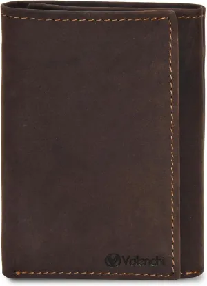 VALENCHI Leather Trifold Wallet For Men - RFID Blocking - 6 Card Slots, 2 Note Compartments & 1 ID Window - Minimalist Design, Slim Wallet - Premium, Fashionable Accessory Gifts for Men, Him