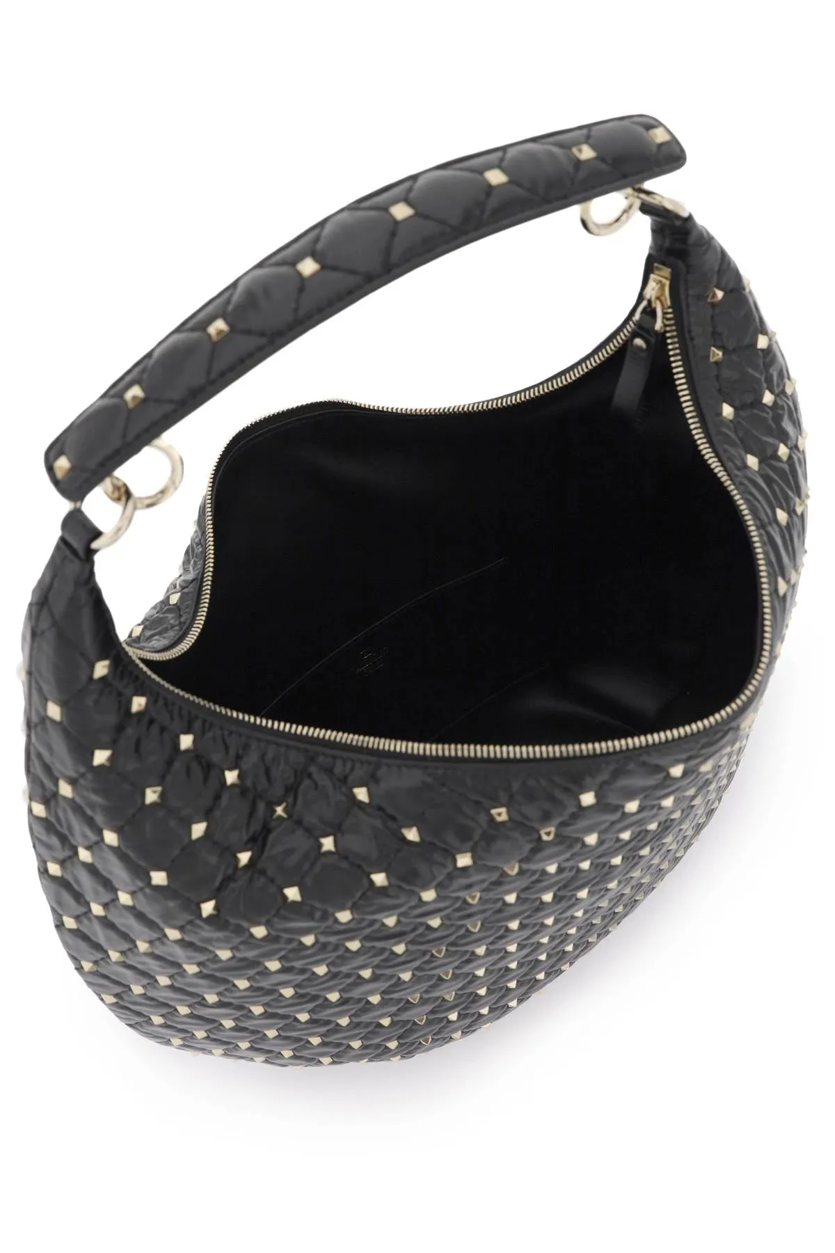Valentino Garavani Leather 'Rockstud Spike' Hobo Bag