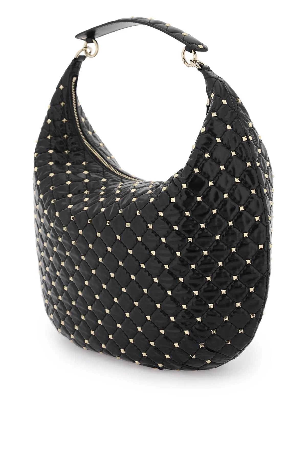 Valentino Garavani Leather 'Rockstud Spike' Hobo Bag