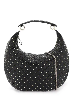 Valentino Garavani Leather 'Rockstud Spike' Hobo Bag