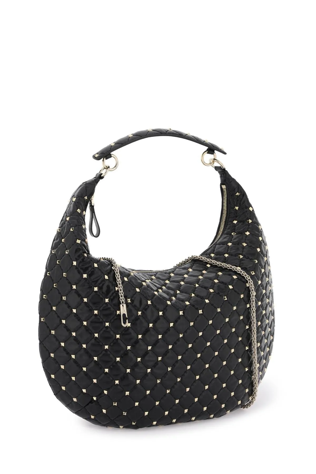 Valentino Garavani Leather 'Rockstud Spike' Hobo Bag