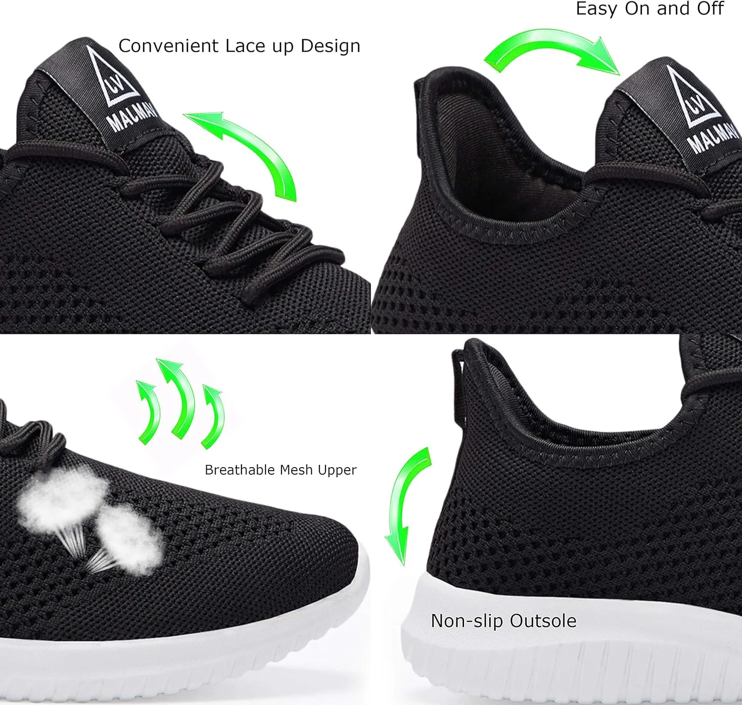 VAMJAM Men's Running Shoes Ultra Lightweight Breathable Walking Shoes Non Slip Athletic Fashion Sneakers Mesh Workout Casual Sports Shoes