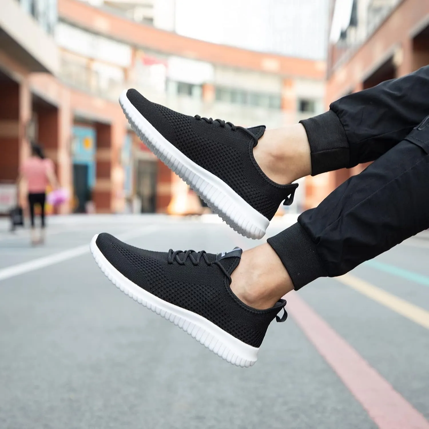 VAMJAM Men's Running Shoes Ultra Lightweight Breathable Walking Shoes Non Slip Athletic Fashion Sneakers Mesh Workout Casual Sports Shoes