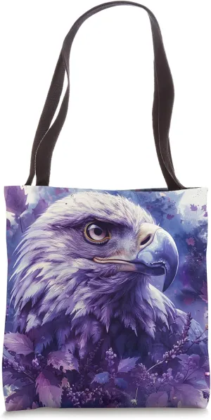 Van Gogh Style Lavender Flower Floral Eurasian Eagle Tote Bag