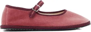 Velvet Ballet Flats for Women with Buckle Strap Comfortable Suede Closed Toe Slip On Mary Jane Flats Casual Comfortable Ballerina Shoes