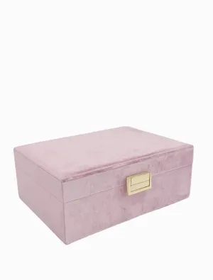 Velvet Jewellery Box Pink