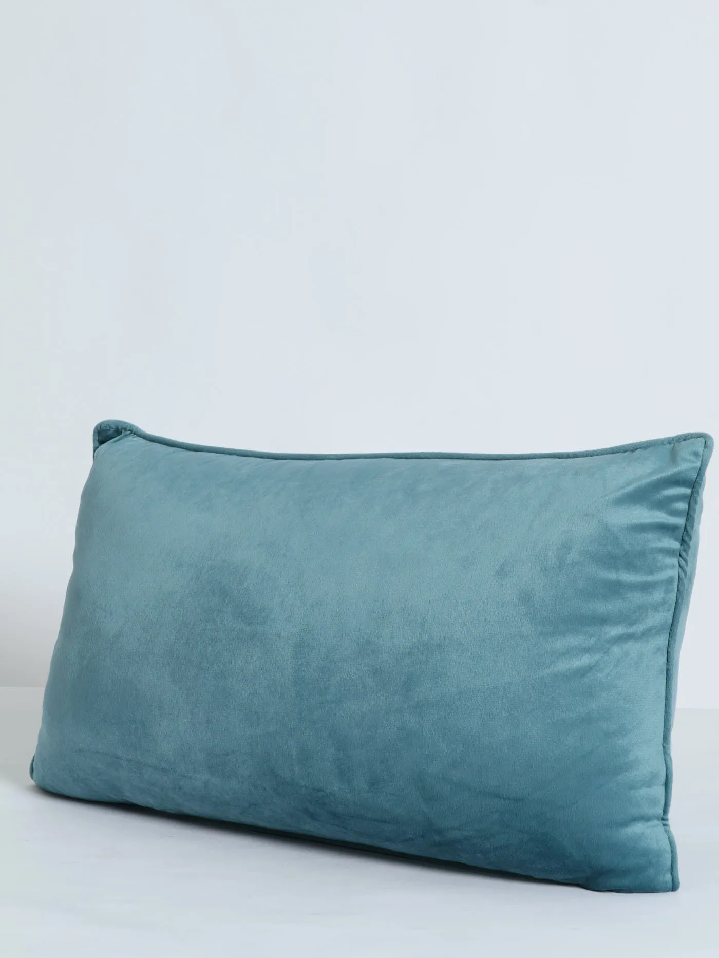 Velvet Piping Scatter Cushion - Sky Blue