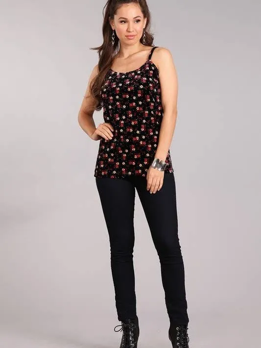 Velvet Sleeveless Tank Top