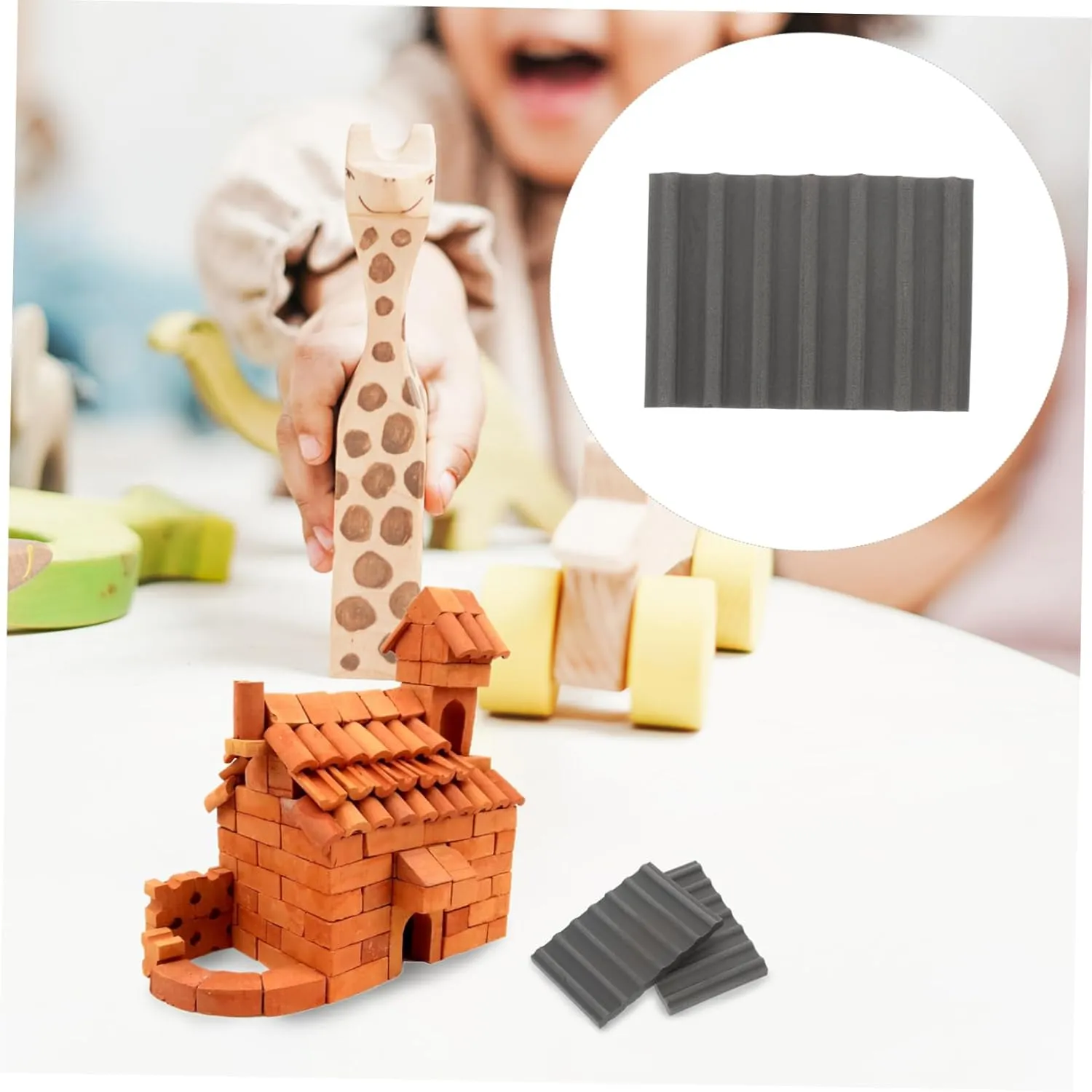 VICASKY 10pcs Miniature Brick Models for Landscapes Realistic for Dollhouses and Table Projects Lightweight for Creative Building