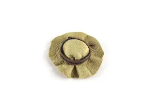 Vintage 1:12 Miniature Dollhouse Beige & Brown Hat