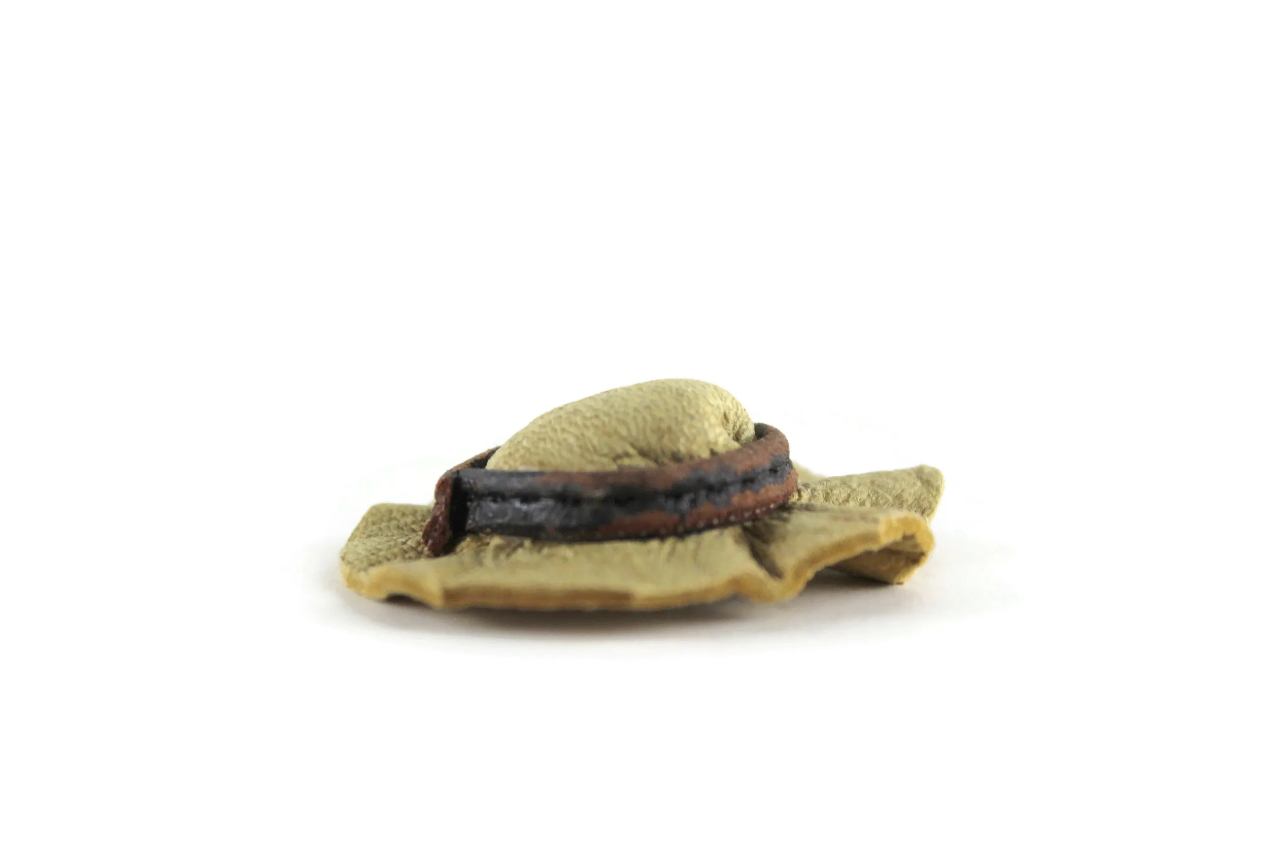 Vintage 1:12 Miniature Dollhouse Beige & Brown Hat