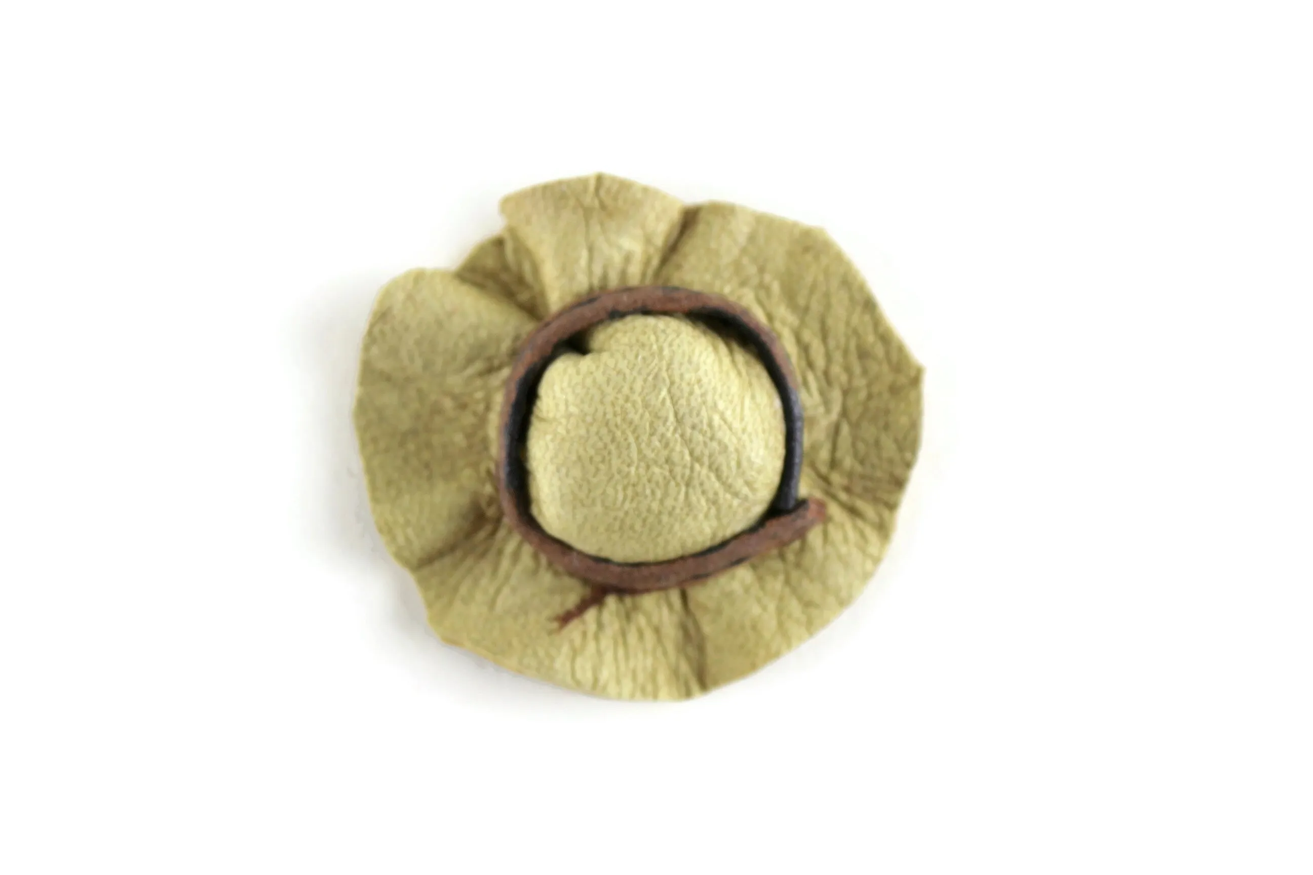 Vintage 1:12 Miniature Dollhouse Beige & Brown Hat