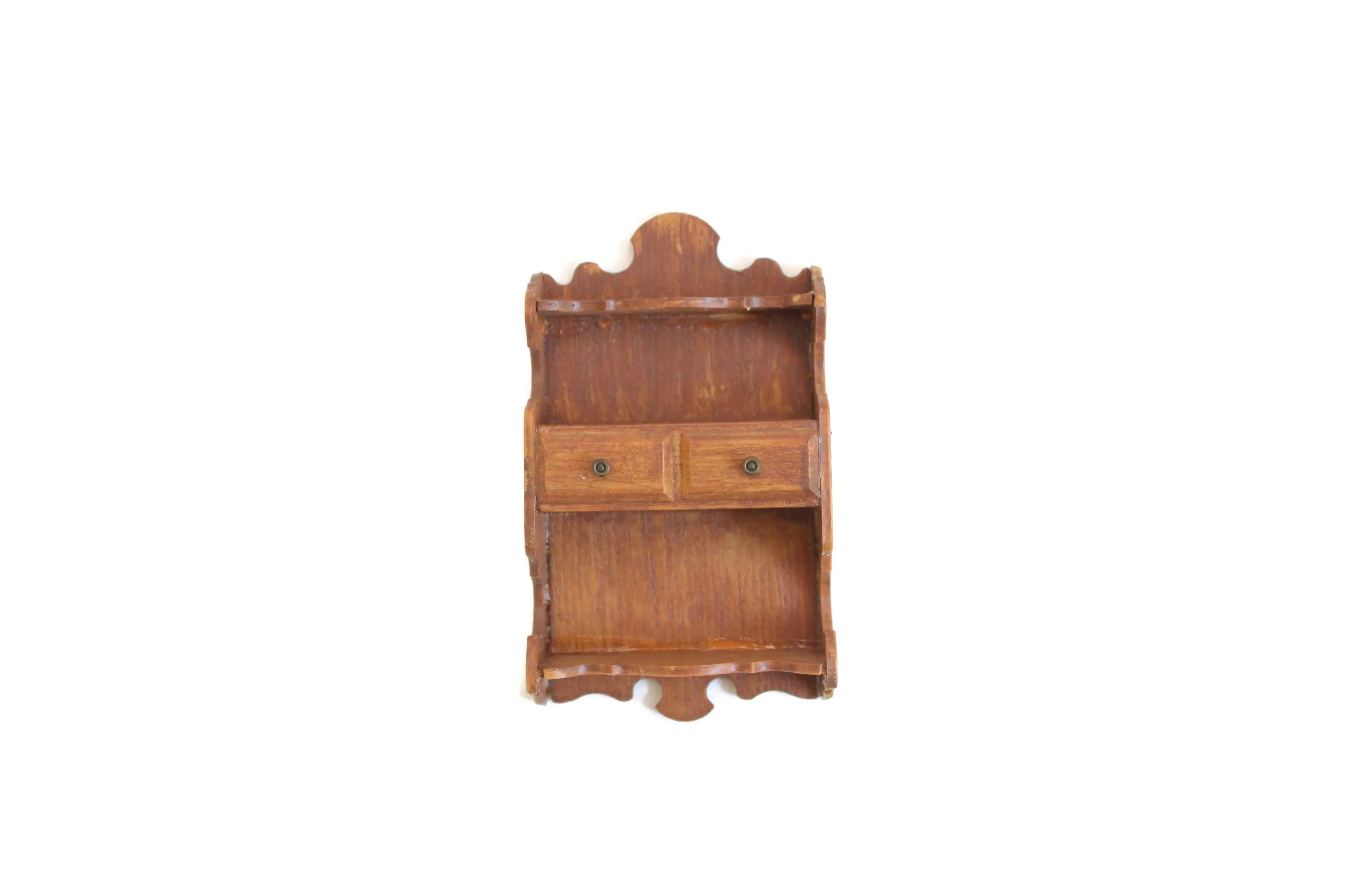 Vintage 1:12 Miniature Dollhouse Wall Shelf, Wall Rack or Display Shelf