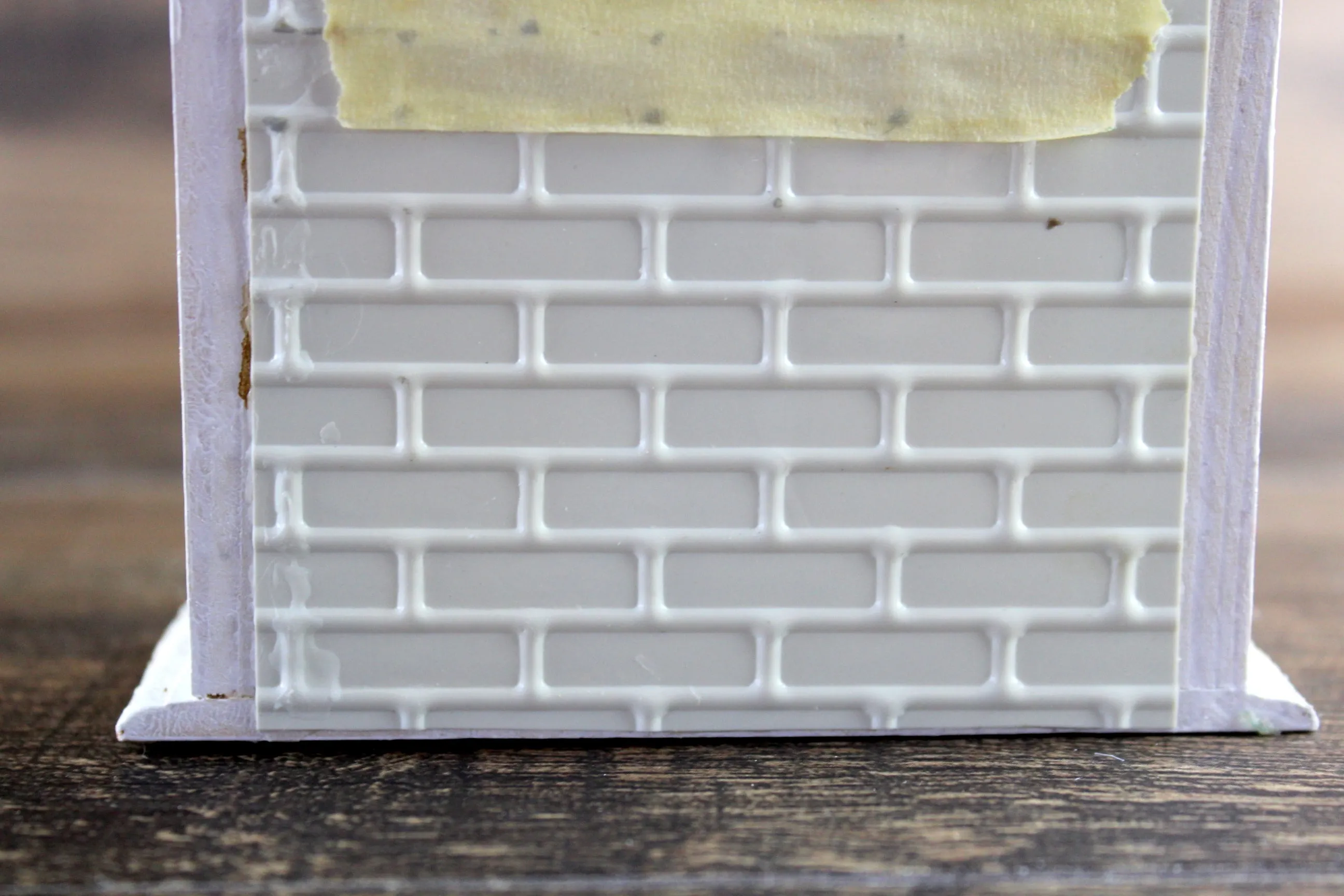 Vintage 1:12 Miniature Dollhouse White Wooden Fireplace