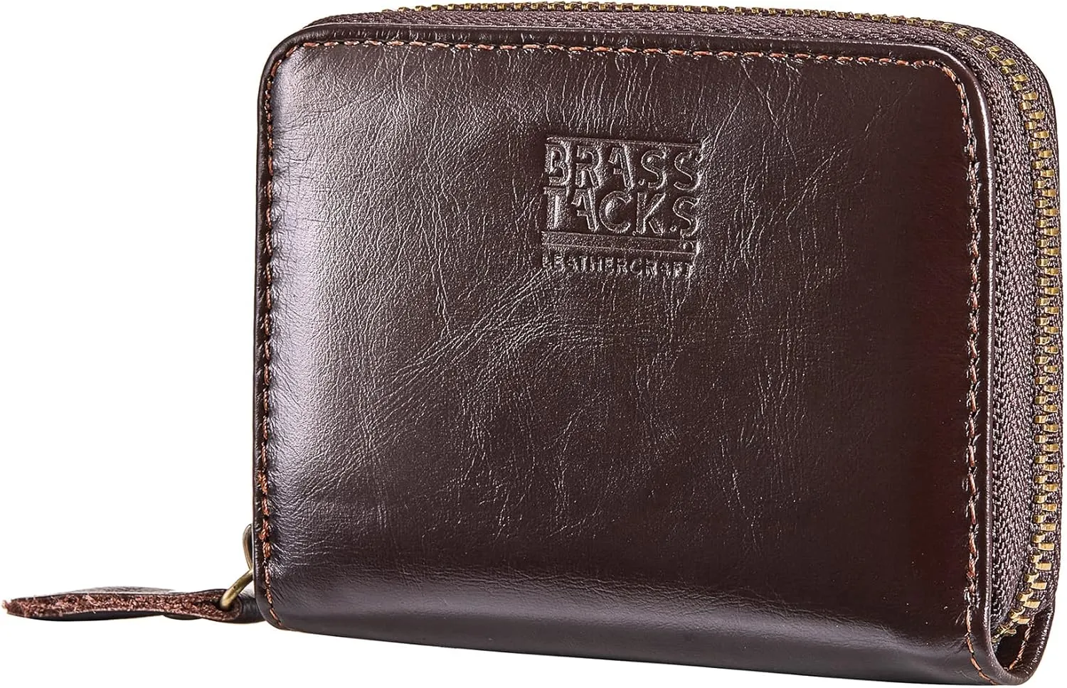 Vintage Full Top Grain Leather Wallet RFID Blocking Multi Card Case with Zipper Pocket Card Holder for Men Women Gift Box