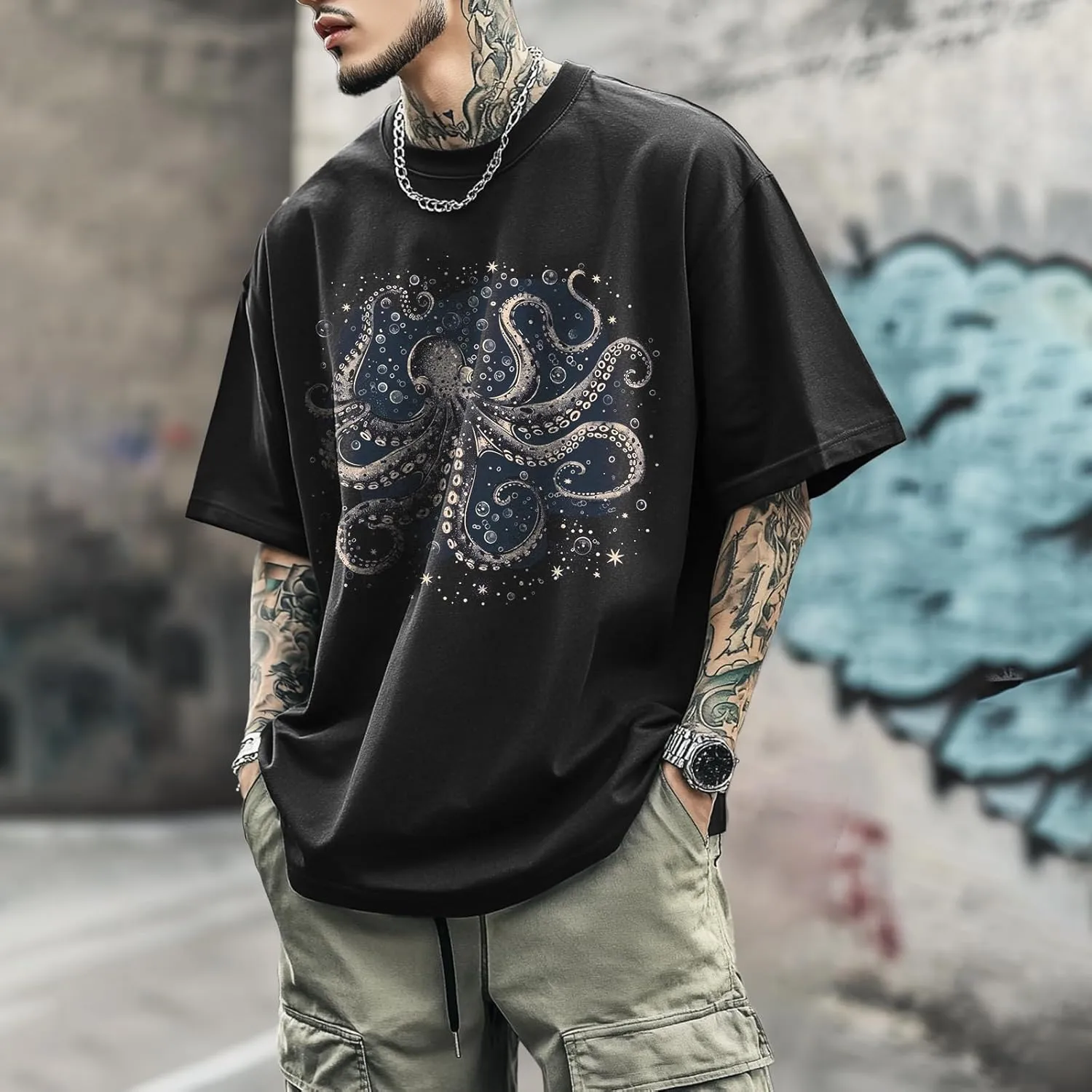 Vintage Graphic Printed T-Shirts for Men Casual Cotton Tees Comfy Streetwear Crewneck Short Sleeve Summer Tops