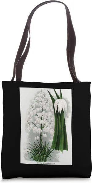 Vintage Yucca Fillamentosa Flower Botanical Specimen Tote Bag