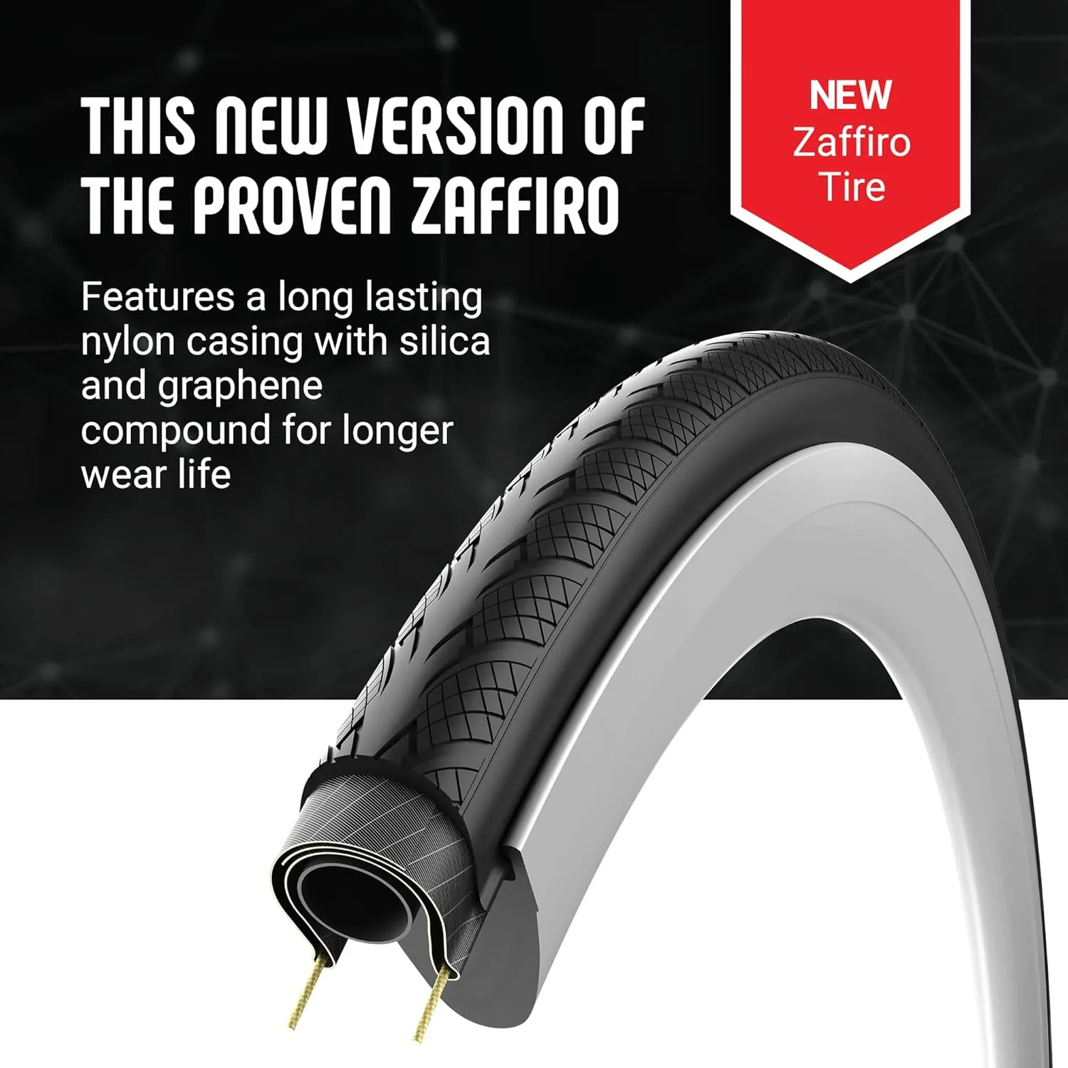 Vittoria Zaffiro V (Rigid) Clincher All Black [Casing: Nylon 26TPI]